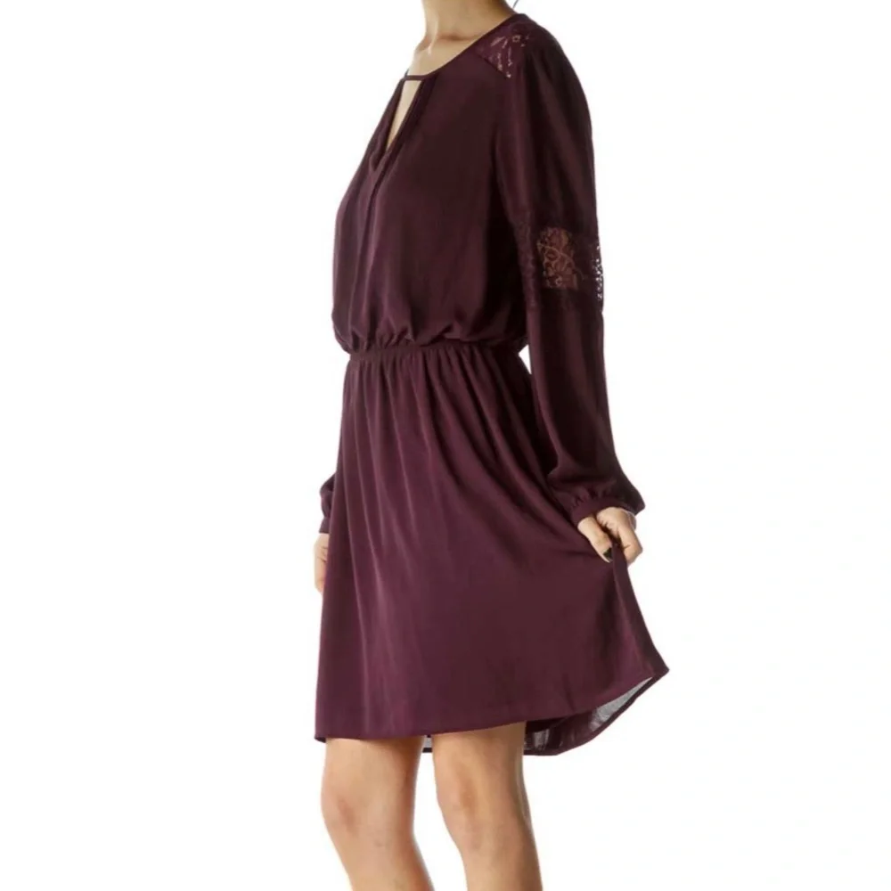 Express Black Lace Detail Long Sleeved Dress *NWT* - Picture 7 of 11